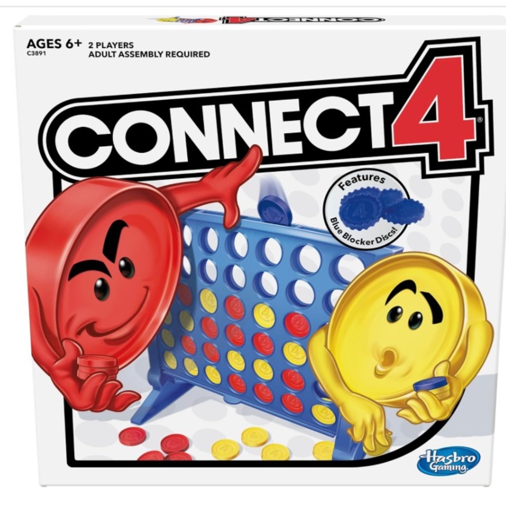 NEW! Connect 4 Game Features Blue Blocker Discs Ages 6+ Hasbro Gaming‎